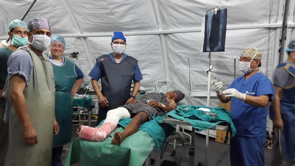 After the 2015 earthquake, Nepali doctors performed surgery in a tent because their hospital was damaged
