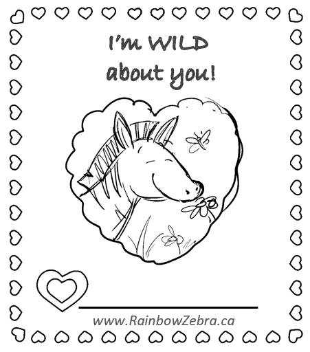 I'm WILd about you - Zebra Coloring Activity.PNG