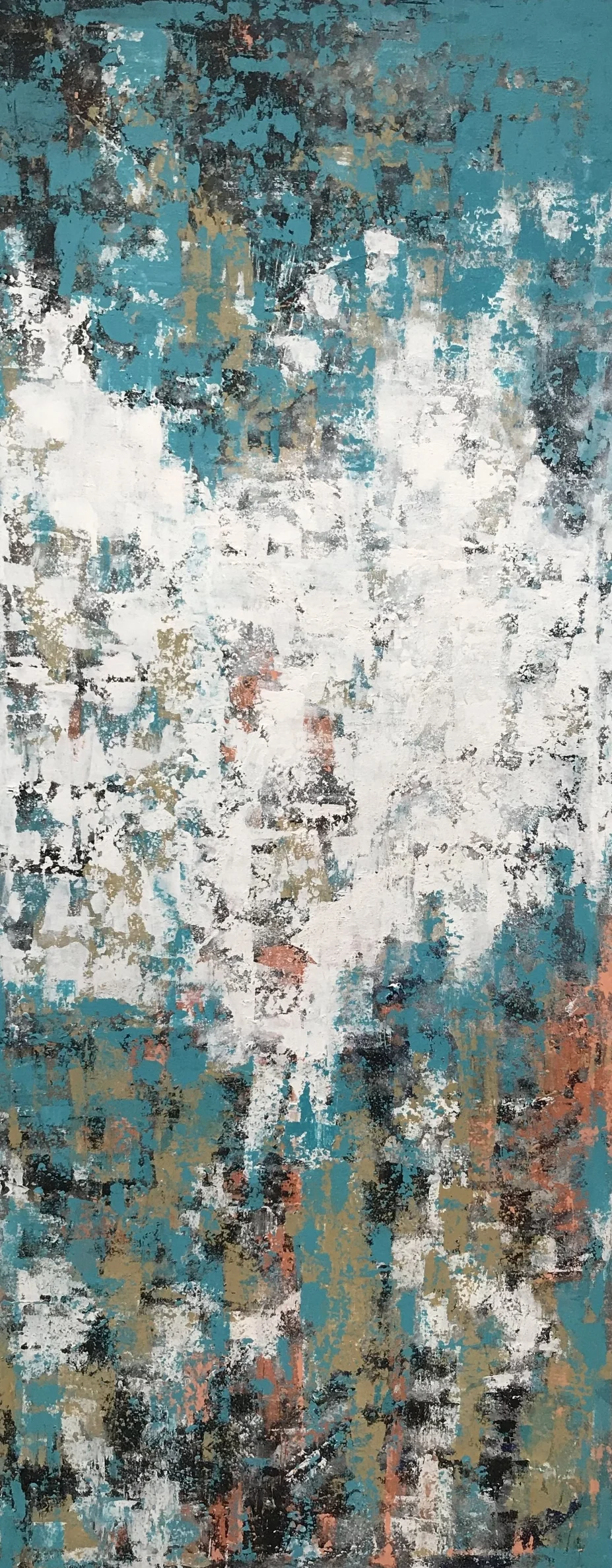  "Scream", Oil and acrylic on canvas , 56 x 140 