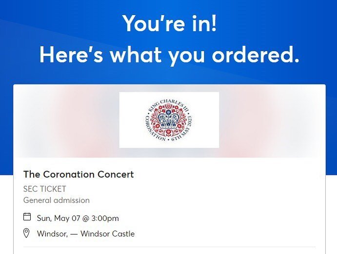 So I&rsquo;m going to this I guess &hellip; 😅🤴🏻

#coronationconcert #kingcharles