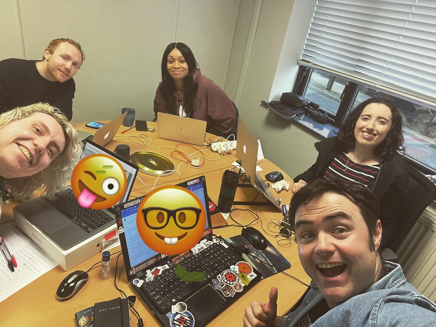 Final day of The Writers of the Round Table (plus a very rare photo of all of us in the office) Off to the studio on Monday to put our contestants to the test! 🤓