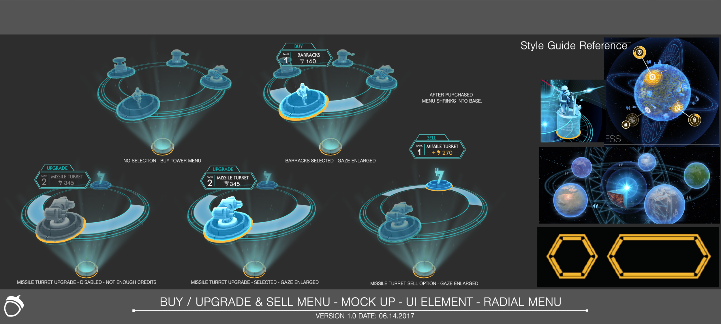 EARLY BUILD MENU CONCEPTS