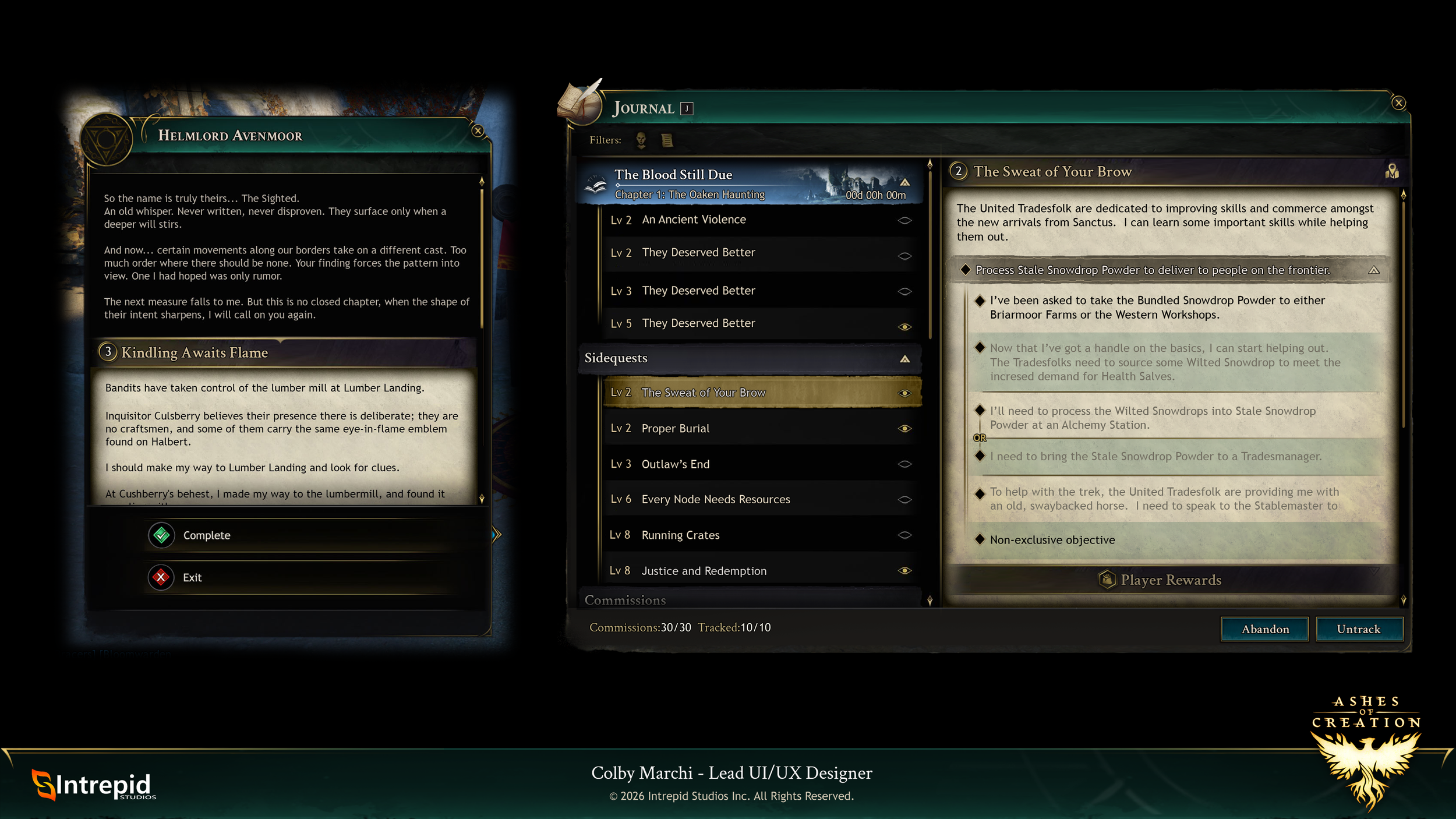 Journal, Narrative, Game, dialog, RPG, MMO, MMORPG,