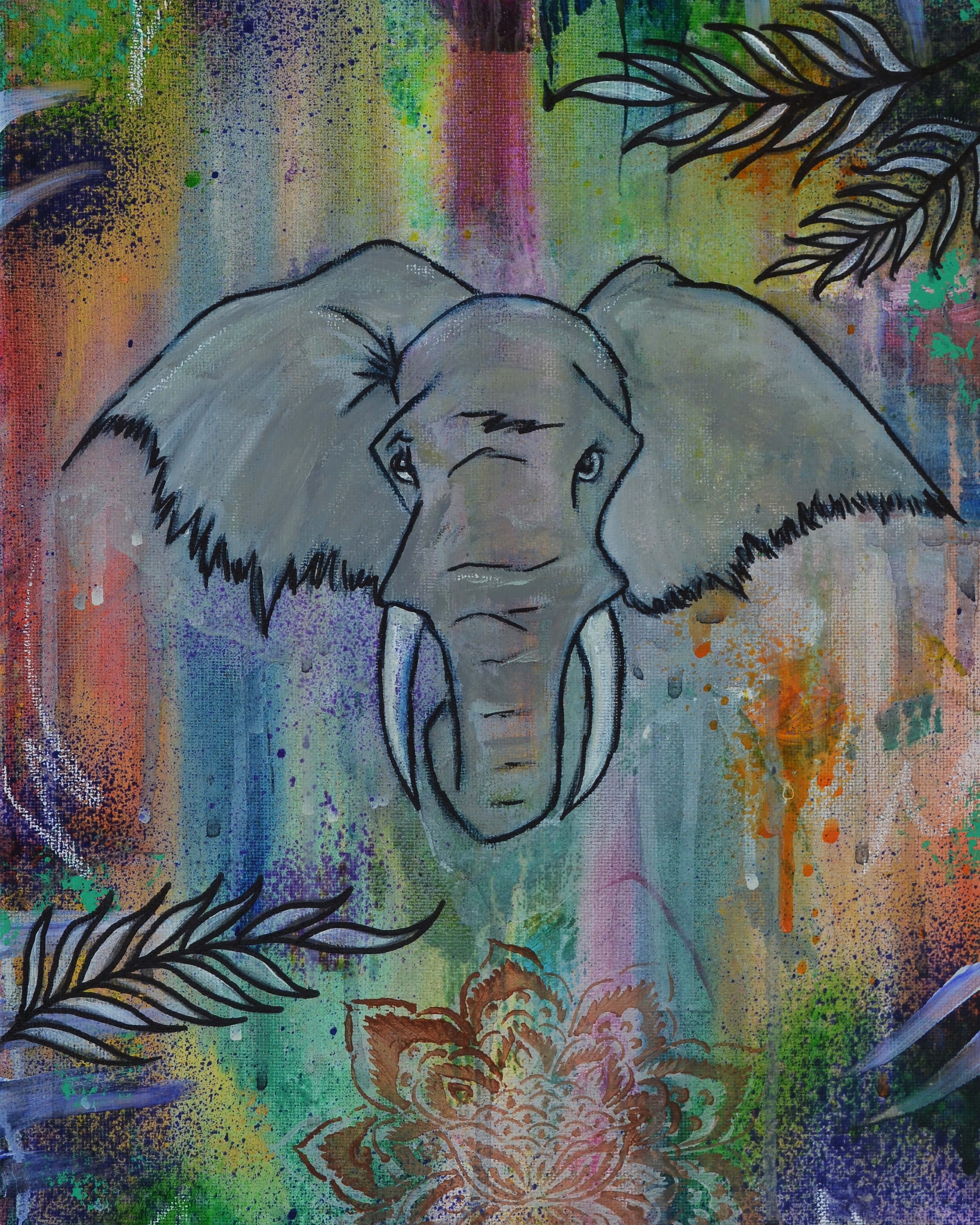 Elephant - 8x10 - Animal Magic - 2022 painting.jpg