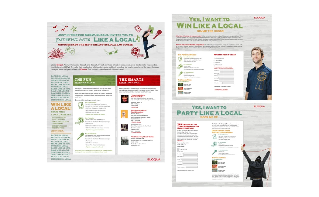 Eloqua SXSW Microsite