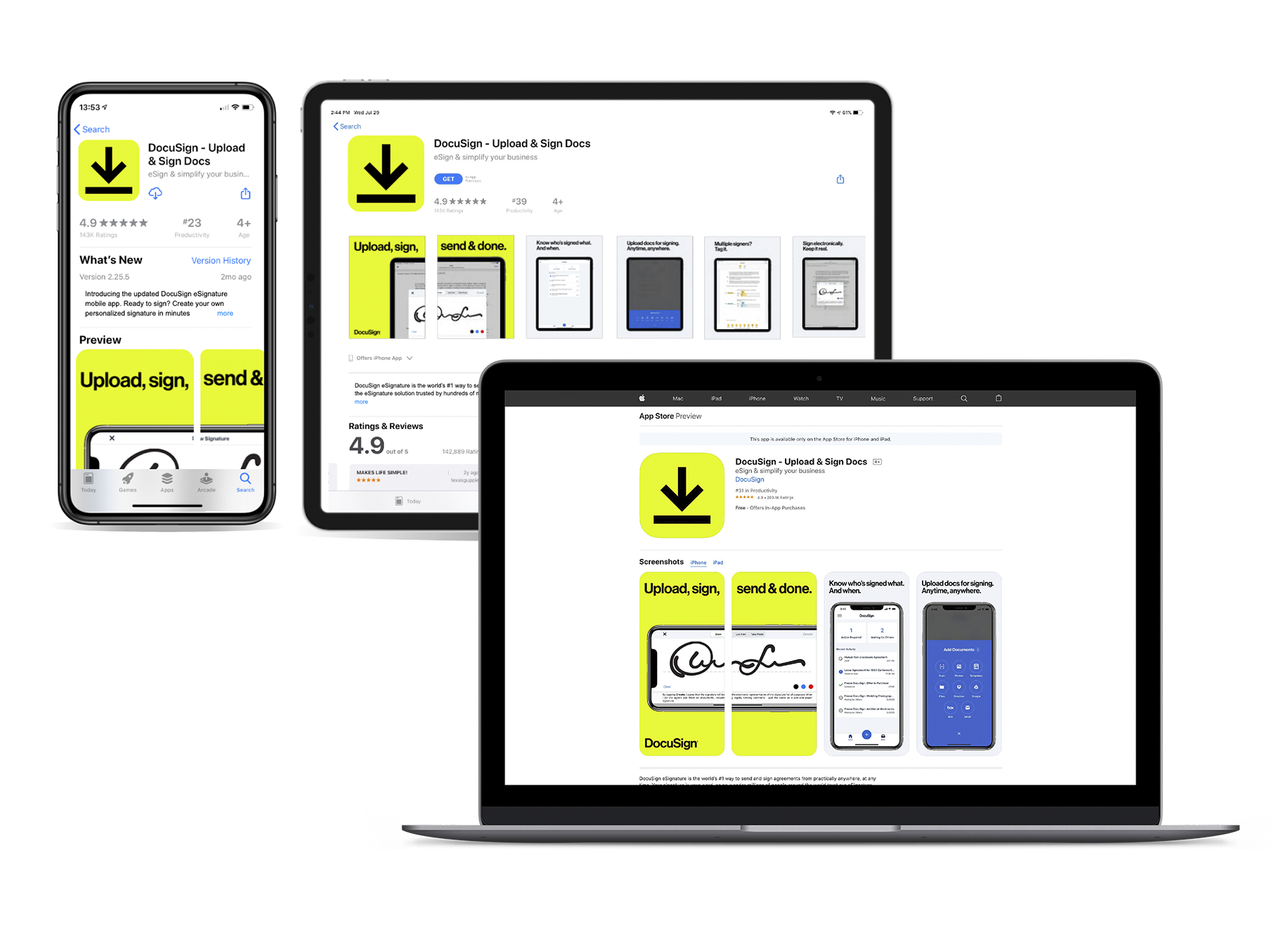 New app store listings across devices