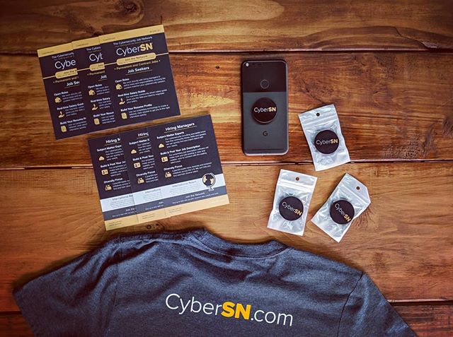 Some conference goods for the CyberSN team.

#pvddesignco #pvd #providence #rhodeisland #ri #marketing #design #designer #apparel #headwear #screenprinting #embroidery #flyers #signs #banners #businesscards #cybersecurity