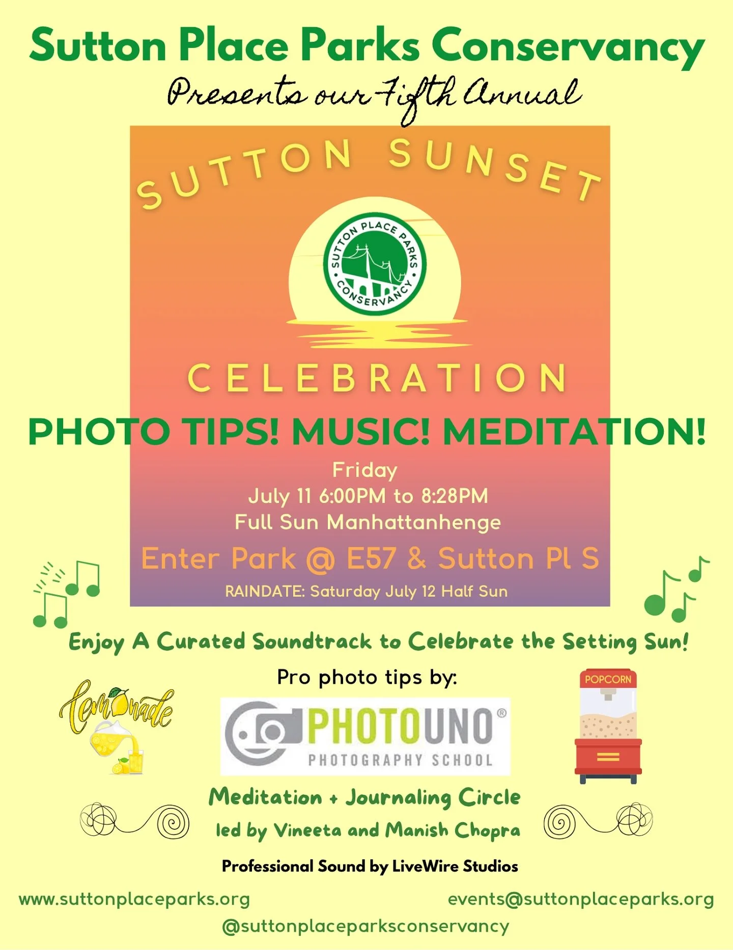 See you at the Sutton Sunset celebration 🌆 

Join us on Friday, July 11th at 6PM for our fifth annual Sutton Sunset Celebration for Manhattanhenge 🌅

Enjoy a curated soundtrack, pro photo tips by @photouno, meditation and journaling led by Vineeta 