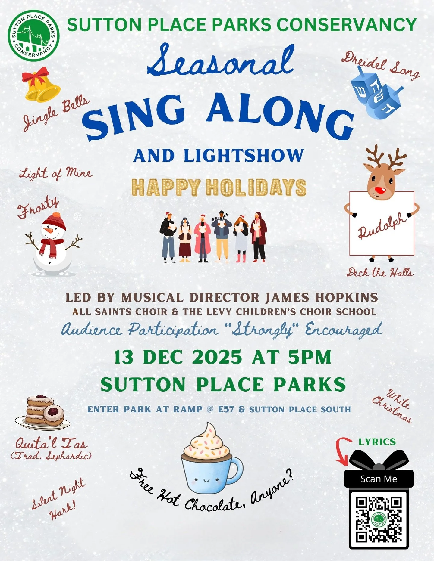 Sutton Sings at Fifth Annual Sutton Singalong and Light Show 🎵🎄🕎🎤

Join us for a magical evening in Sutton Park as we wrap up 2025 with festive cheer! Mark your calendar - for our Fifth Annual Sutton Singalong and Light Show.

We&rsquo;ll close o