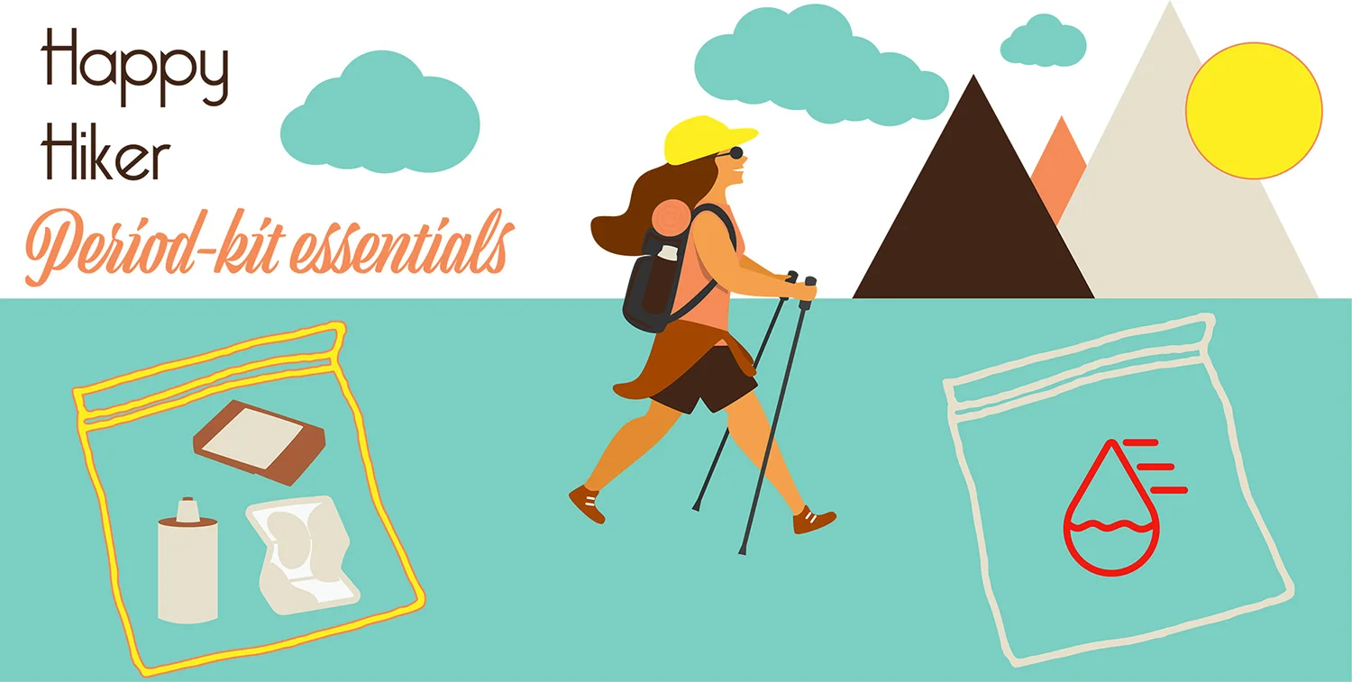Two essential bags are need for happy hiking while on your period.