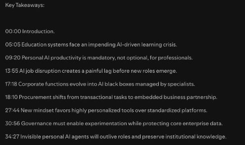 Timestamped chapter markers