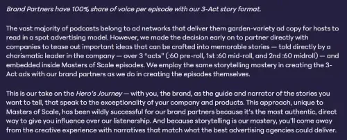 Alt text: Masters of Scale 3-Act story format