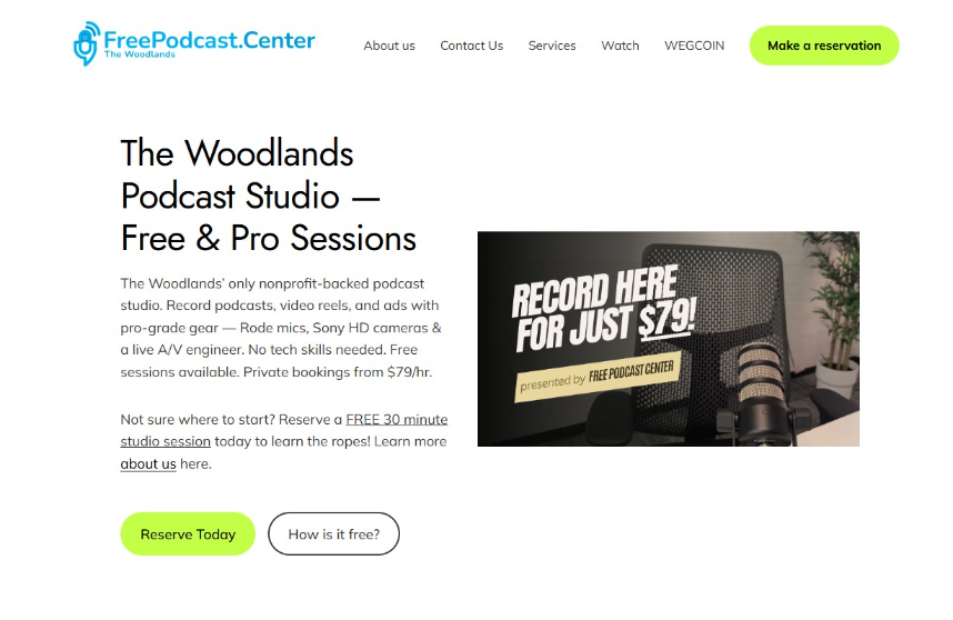 Free Podcast Center website
