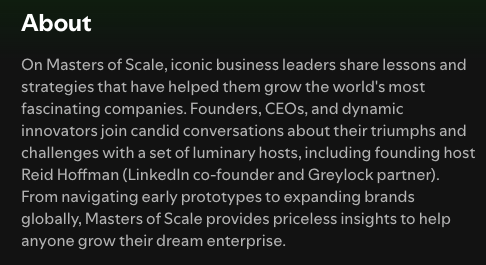 Masters of Scale