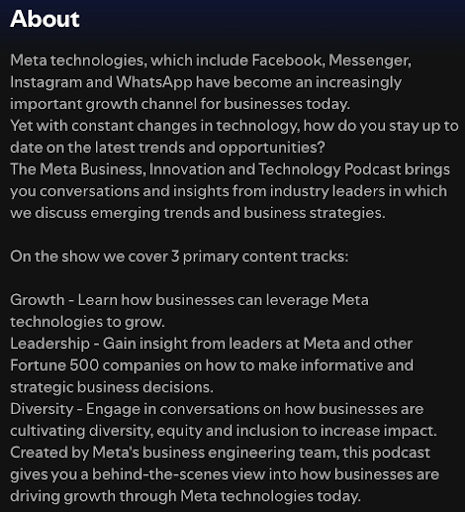 Podcast by Meta
