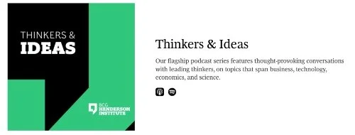 BCG Henderson Institute – Thinkers and Ideas Podcast