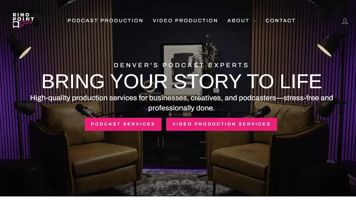 Rino Point Studios — Denver filmed podcast production specialist  