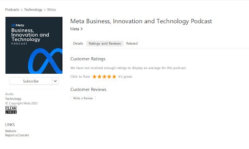 Best Meta Business, Innovation and Technology Podcast Podcasts