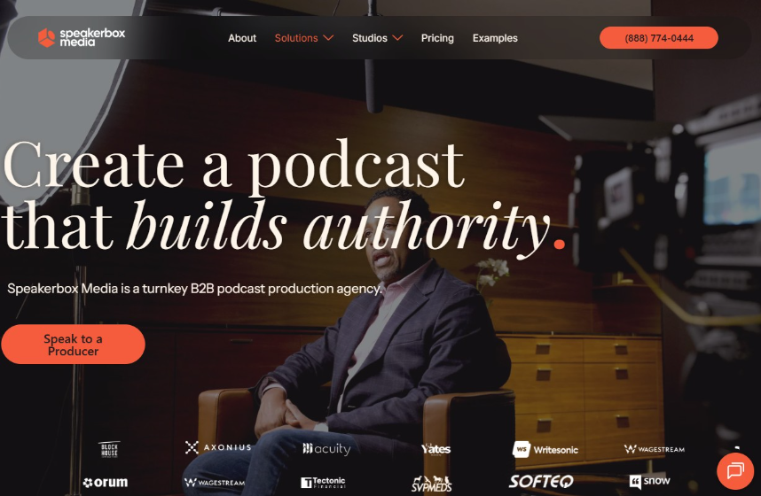 Speakerbox Media website