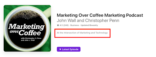 Marketing Over Coffee Marketing Podcast