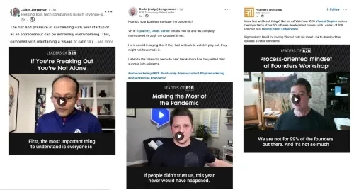 Examples of social media assets 500