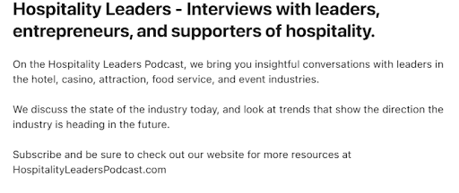 Hospitality Leaders Podcast