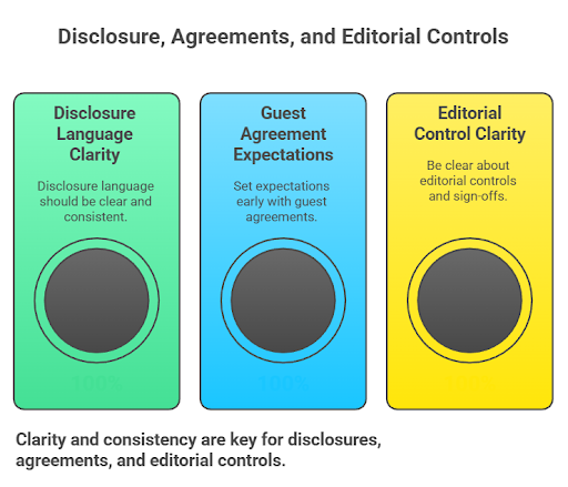 Disclosure, Agreements, and Editorial Controls