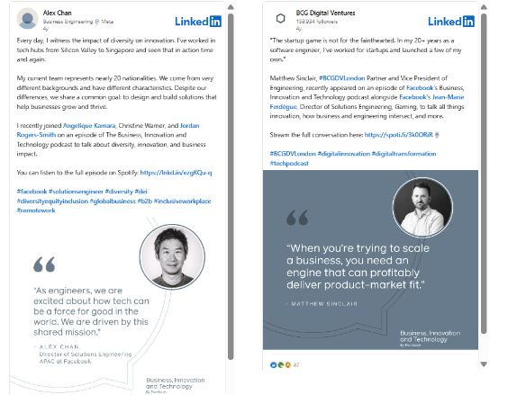 LinkedIn Social Media posting