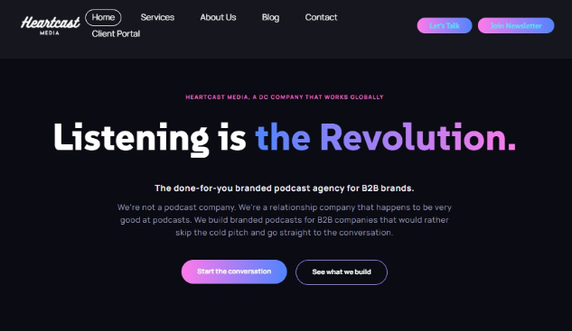 Heartcast Media website