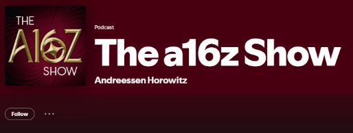The a16z Show Spotify website