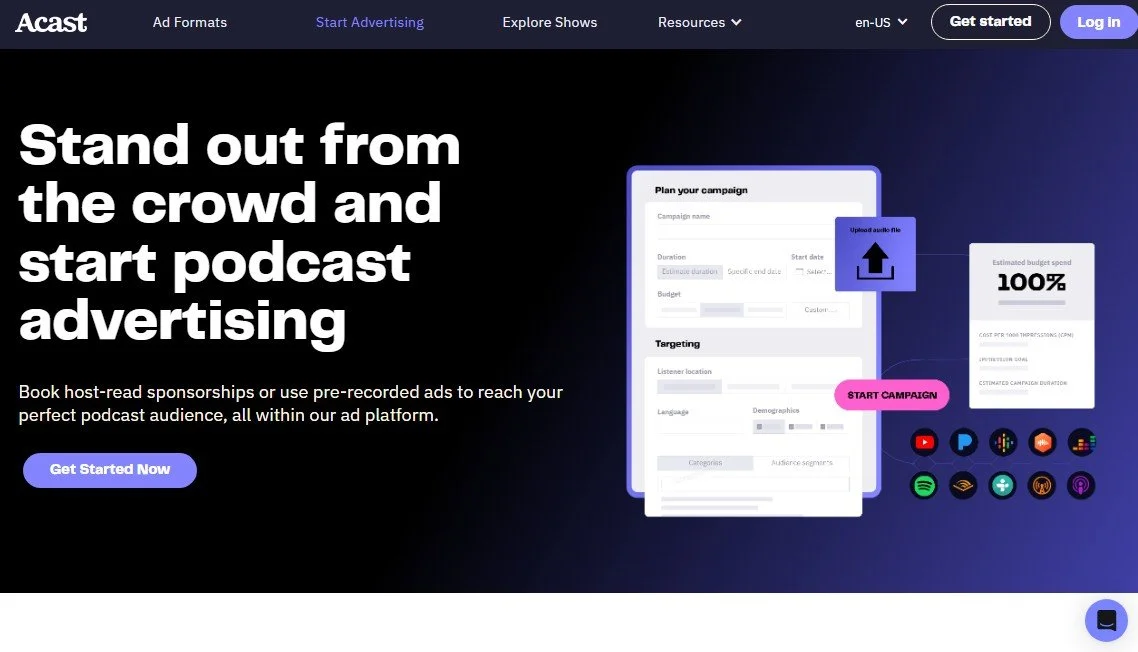 Acast (Self-Serve and Marketplace Options)