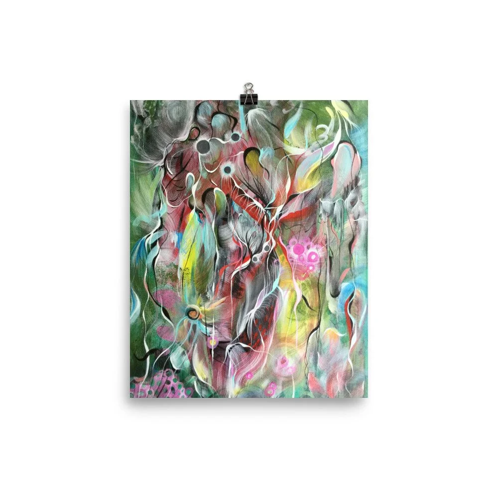 Lush Rain Forest-themed "Hebe" Art Print (no frame)