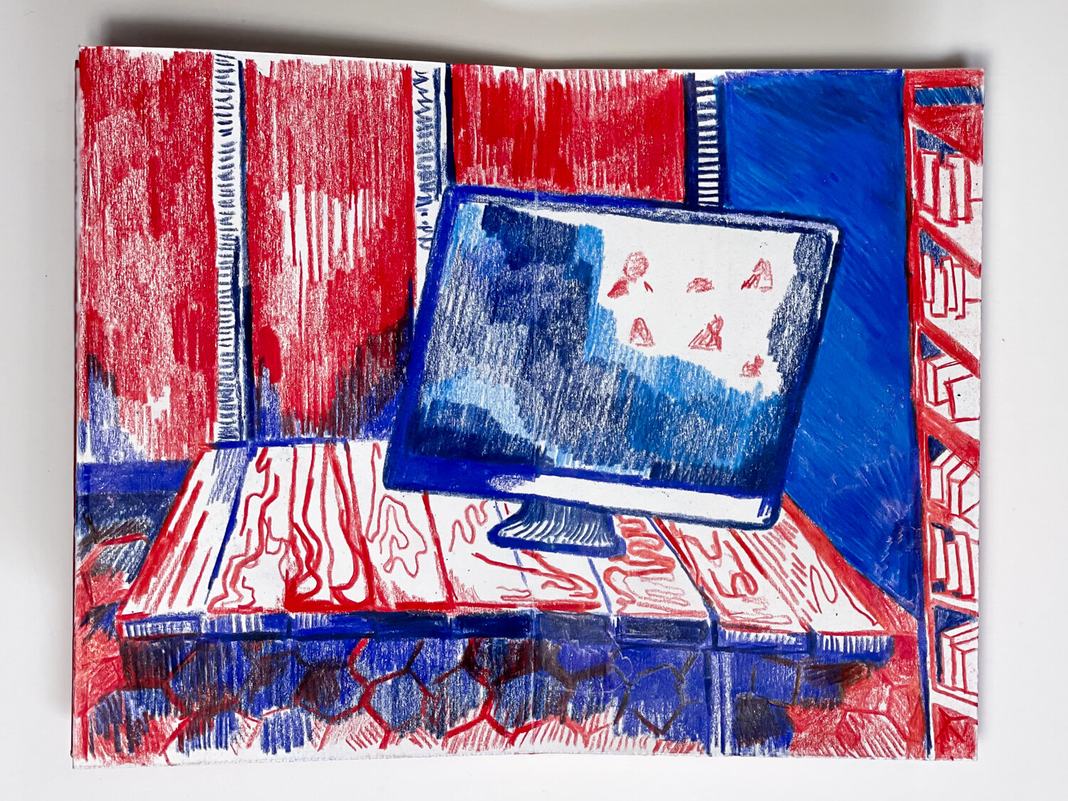Red Blue Spaces (Panel 2)