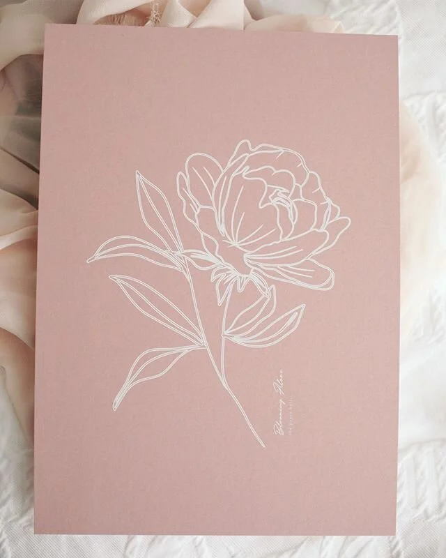 This little one is off to the USA today. 💓 Peony Print - White on Blush