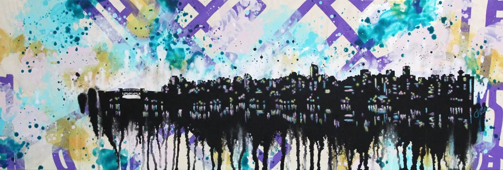 GASTOWN | 36” x 12” | acrylic on wood | 2015