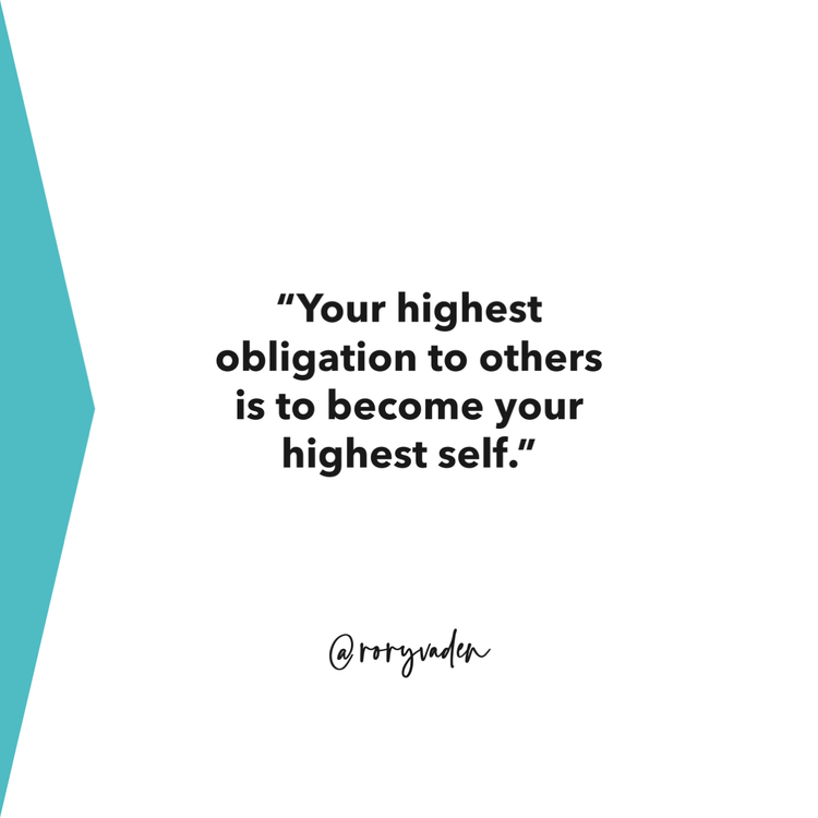rory vaden quote obligation others highest self