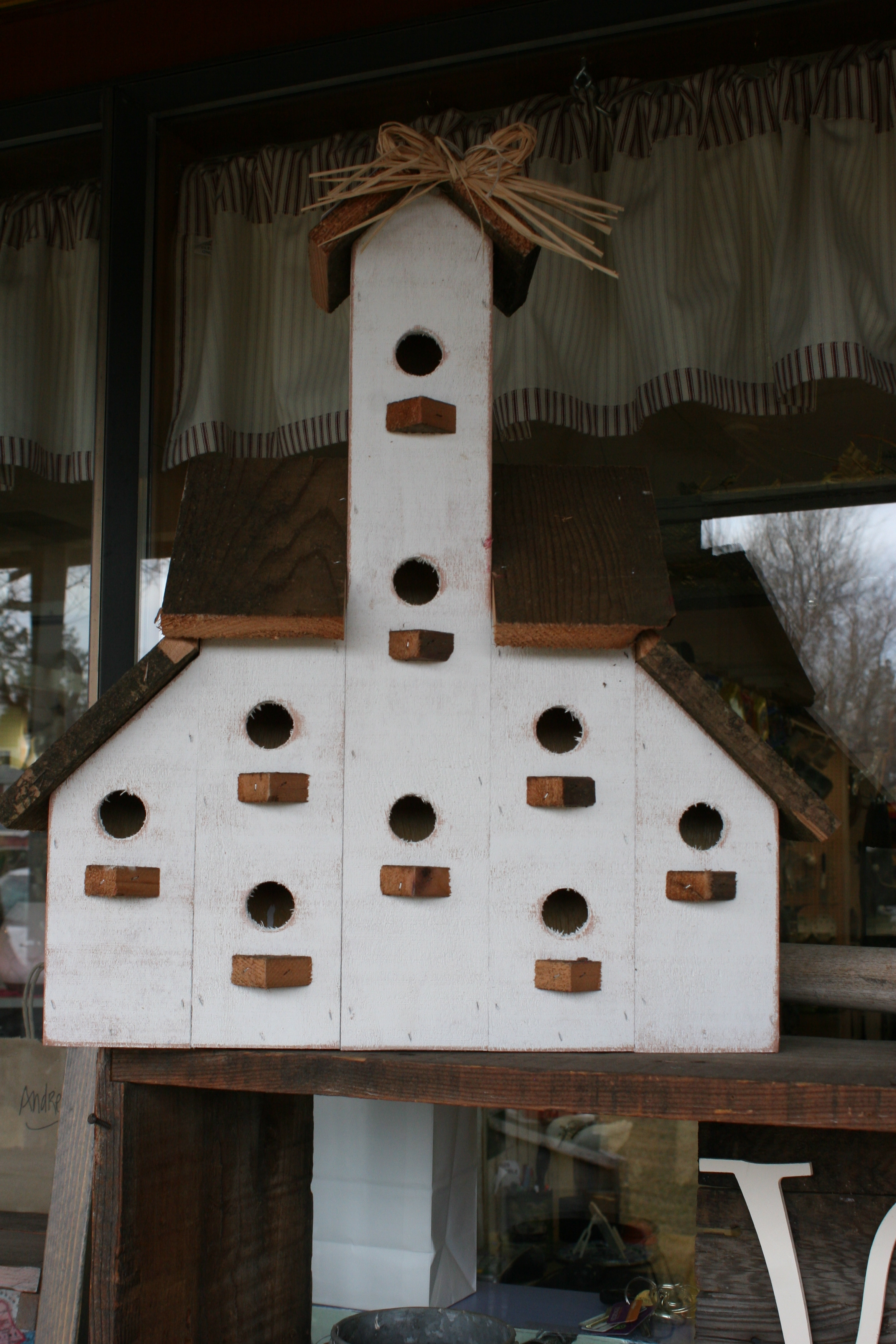 5 row birdhouse white.JPG