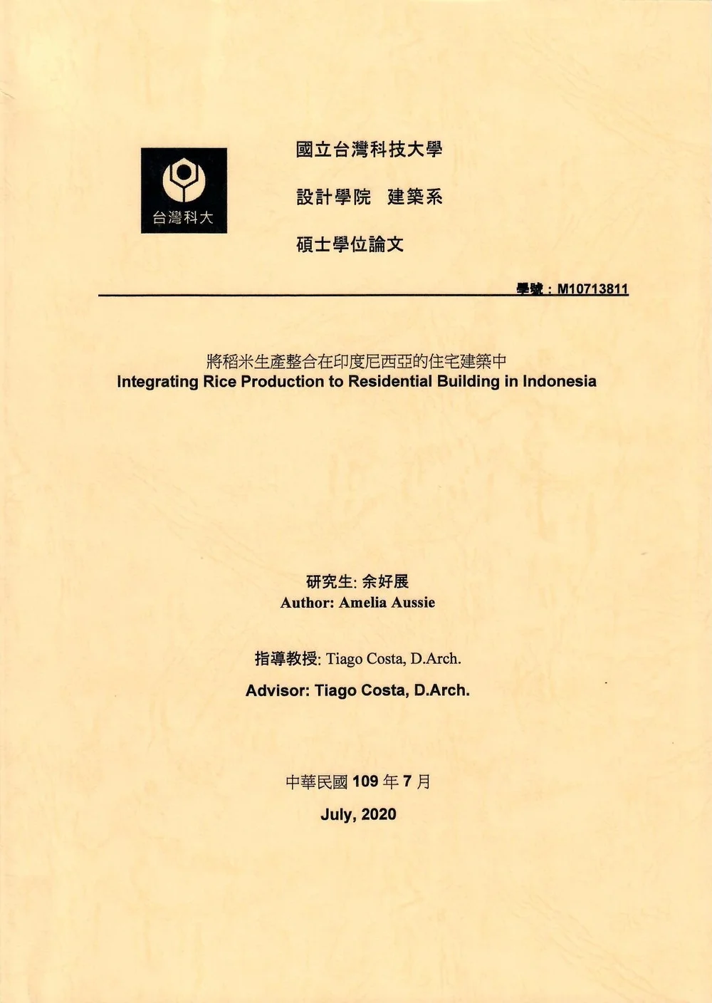Thesis About Rice Rice Production to Residential Building — Tiago Costa