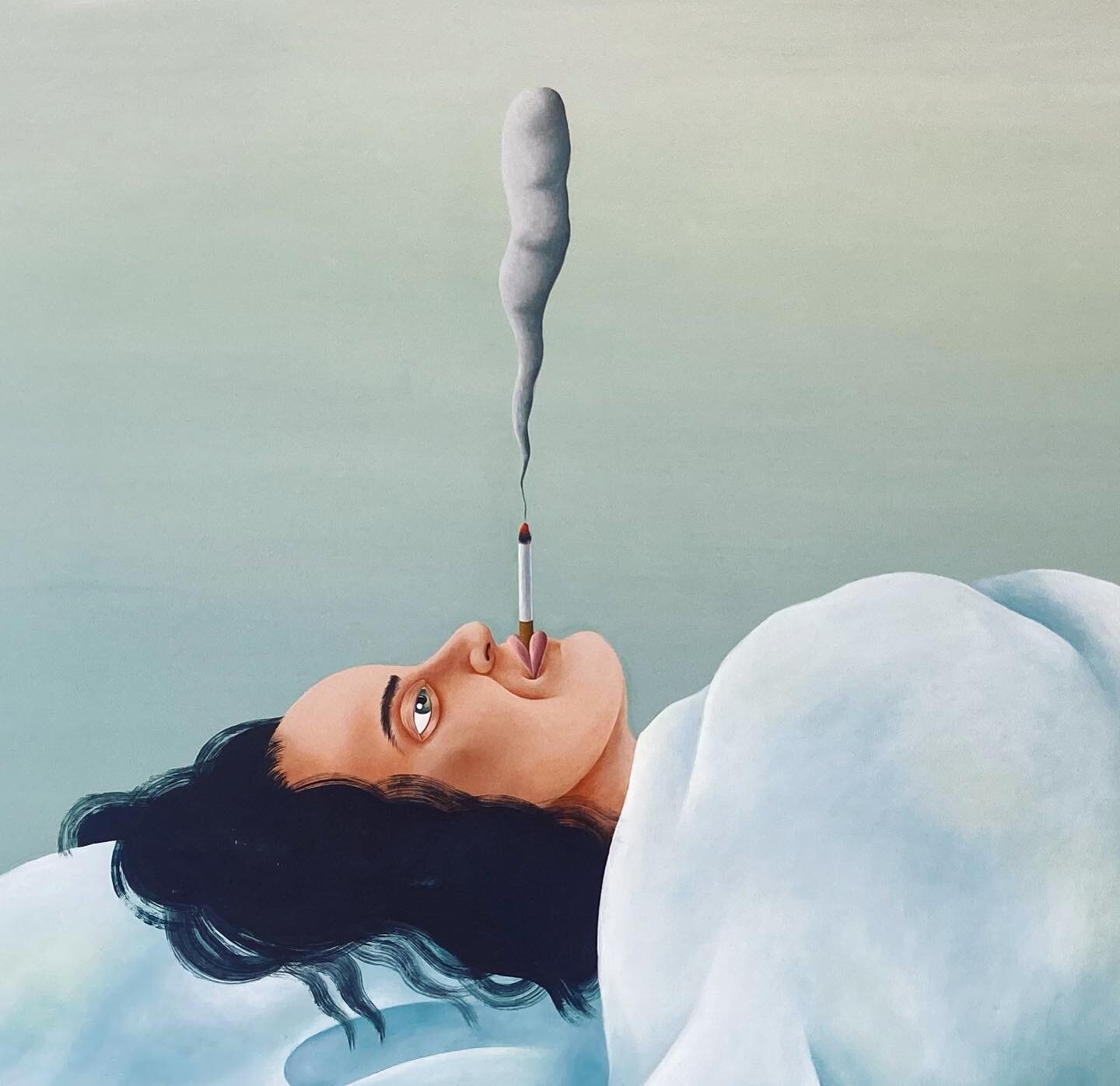 ⭐️🌈💥 “Forget me not” OPENING TOMORROW AT 4PM @rehbeingalerie ⭐️💥 #detail of ‘Bed Habits’ 🍟 🚬 Hommage to Philip Guston 🤍