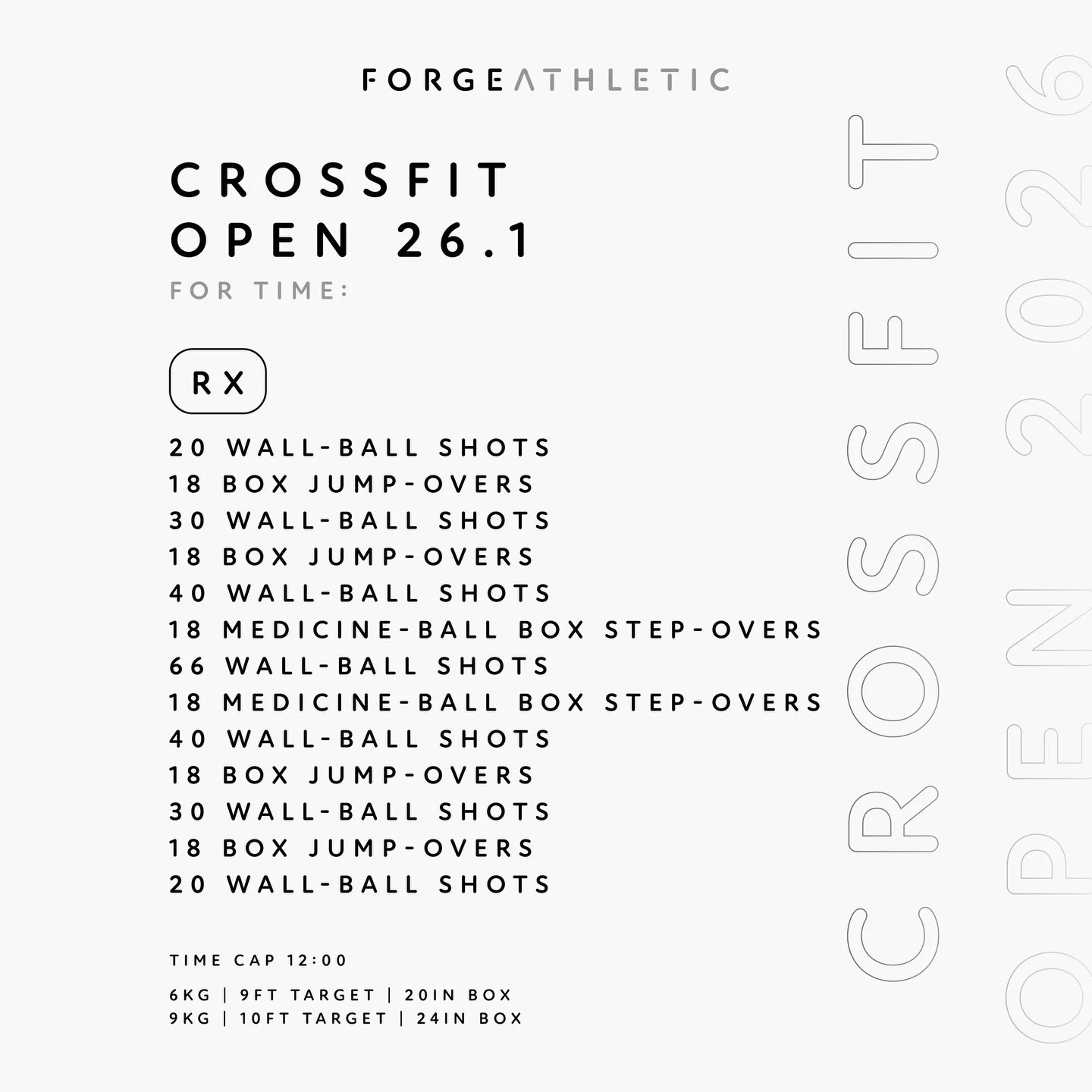 CrossFit Open 26.1 is here 🔥
-
Expect a fast pace and big energy from the first rep to the last. 💥🏁
-
Friday night lights kick off at 4pm!
-
⚒️ #forgeathletic