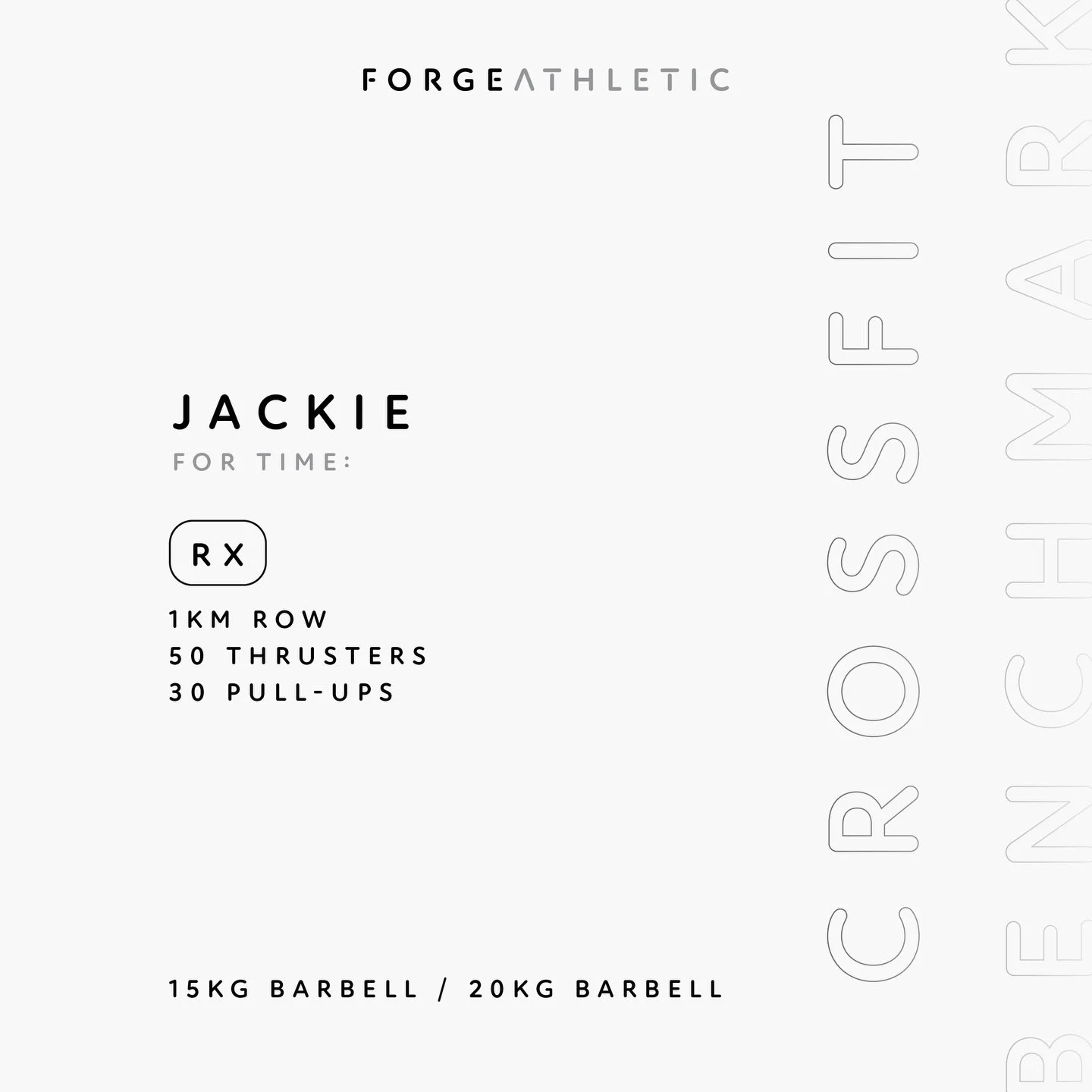 Jackie is all about smart pacing - row with intent, stay smooth on the thrusters and chip away at the pull-ups.
-
Can you go sub 7 minutes? ⏰
-
⚒️ #forgeathletic
