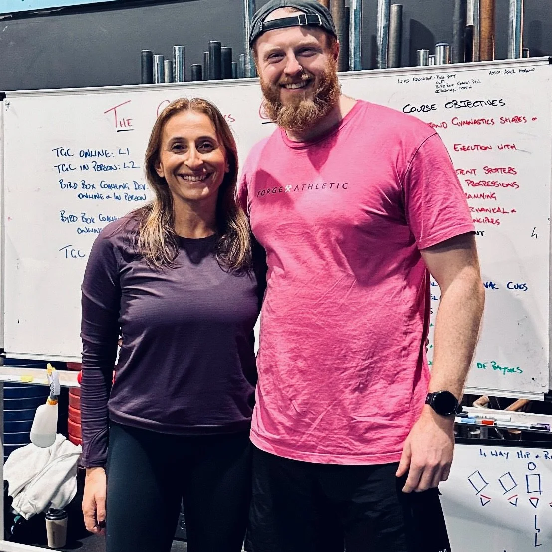Appreciation post for coaches Matt and Helen who gave up their weekend to keep learning and levelling up for our Forge community.
-
Two full days of demos, knowledge and coaching from some of the best in the gymnastics space and they&rsquo;re now off