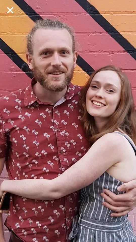 Zooey: God I love this cutie! Here is us both looking chuffed the night before our wedding day… and what a day it was! <3