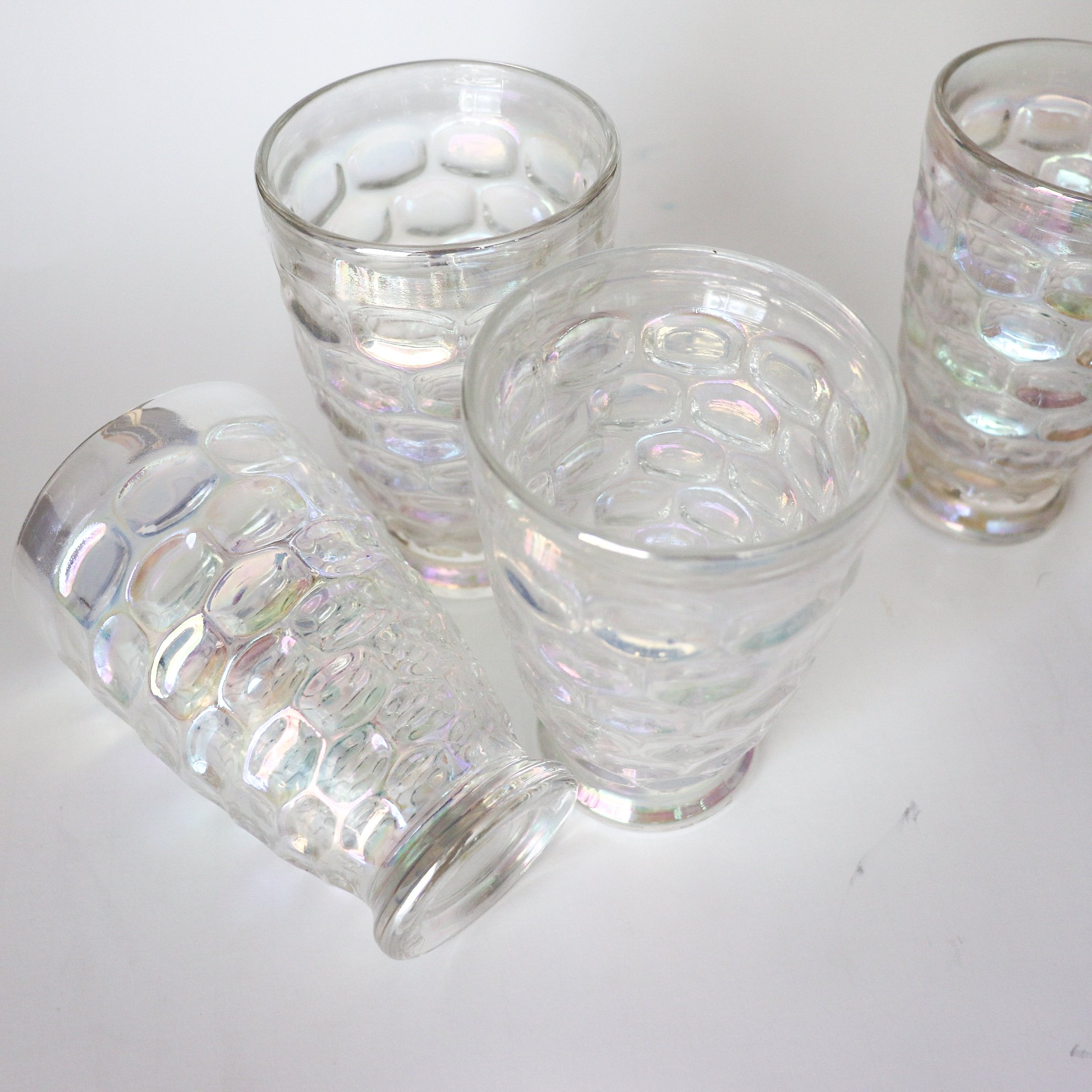 Iridescent Tumbler Glasses, Set of 4