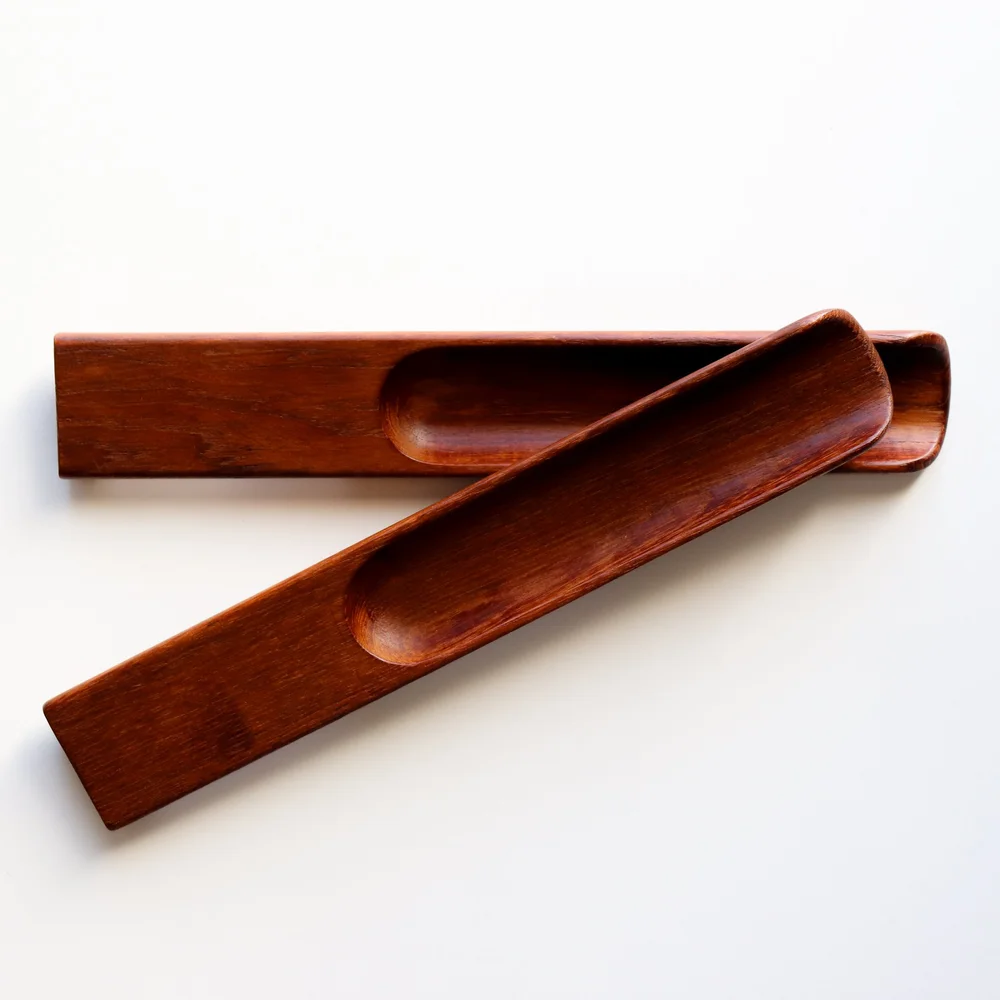 Pair of Danish Modern Solid Teak Salad Servers Designed by