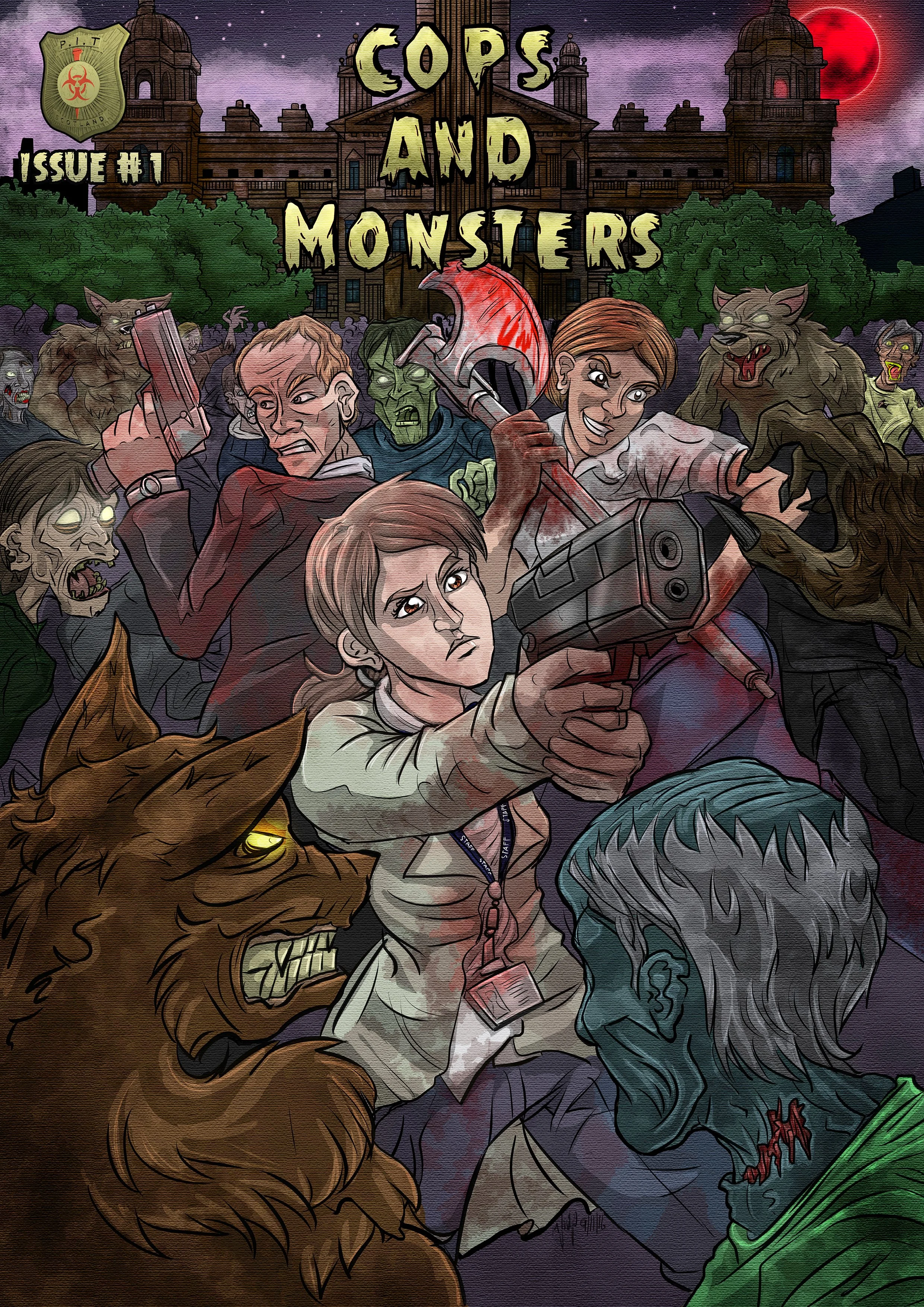 Cops and Monsters Front Cover Art  (2017) - Cover Artist