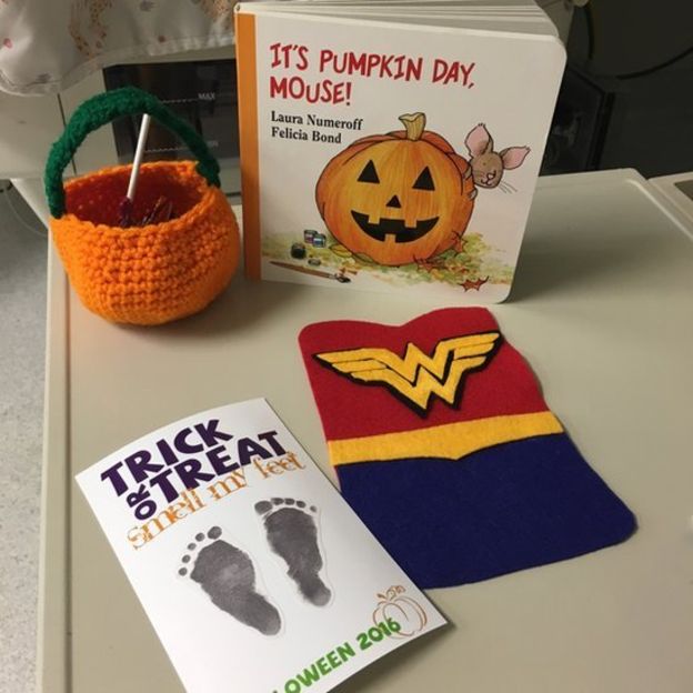 The families also got special Trick or Treat gifts. Image copyright:MARCH OF DIMES.