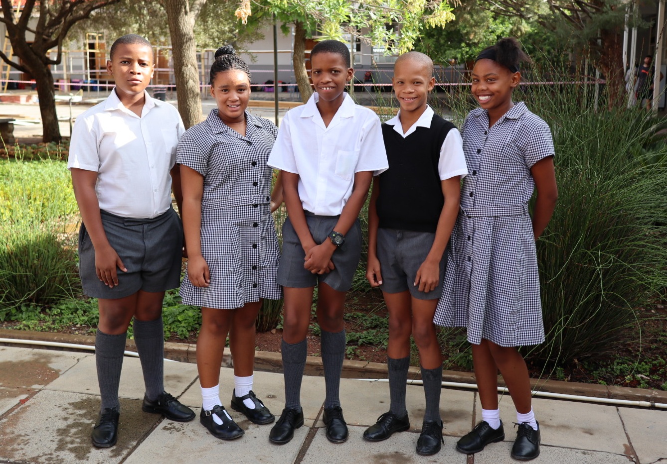 From left to right: Emerson, Douw-Martie, Xavier, Robin-Lee and Avril (missing Carl)
