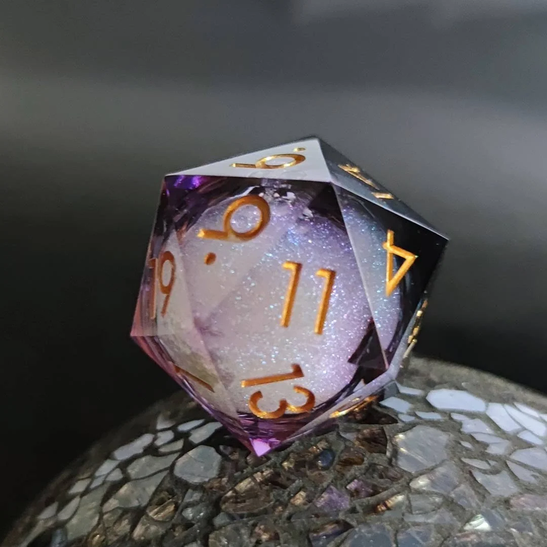 FLASHOWL D20 Starry Sky – Dés Changeant De Couleur – Voie Lactée – 7 Dés D&D (D20, D12, D10, Etc.) Pour Jeux De Rôle
