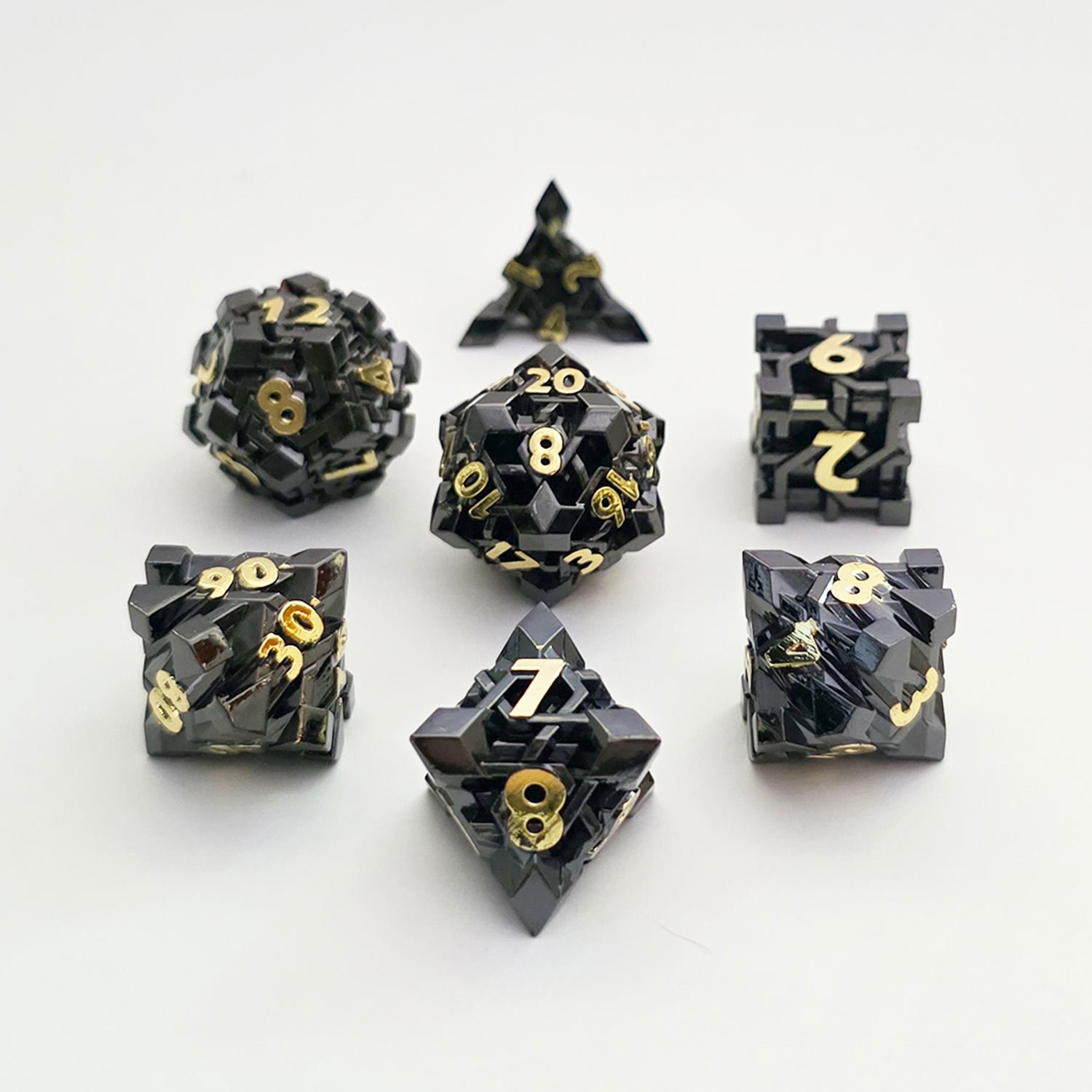 Enigme couleur noir et doré - set métallique